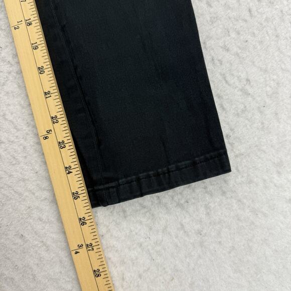 Ralph Lauren Pants Womens 10 Black Straight Leg Chino Cropped Mid Rise Preppy - Picture 7 of 10